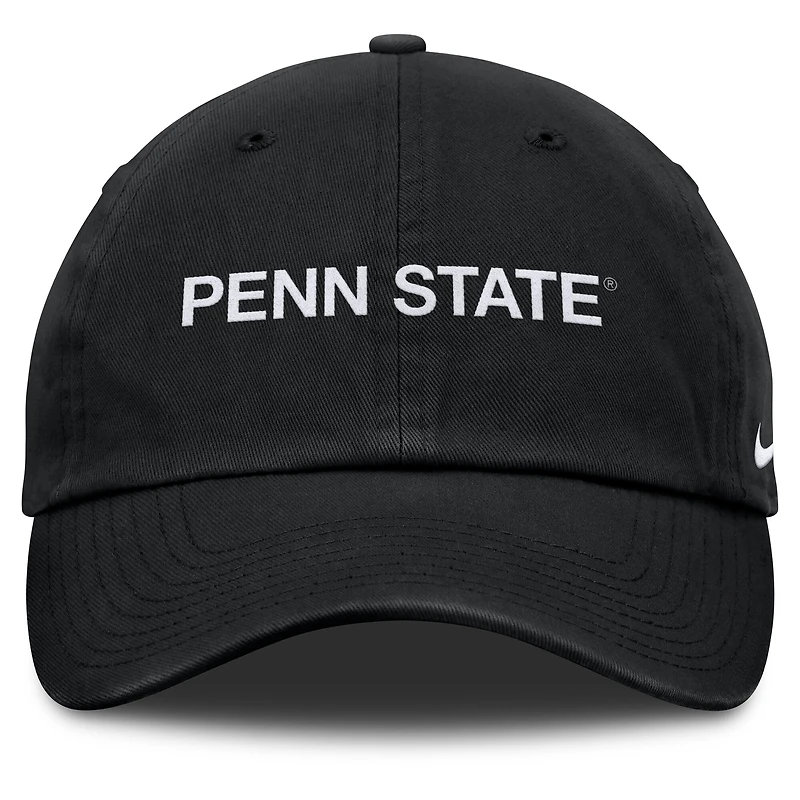 Casquette ajustable Nike Penn State Nittany Lions Campus Club pour homme, couleur charbon