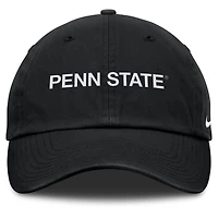 Casquette ajustable Nike Penn State Nittany Lions Campus Club pour homme, couleur charbon