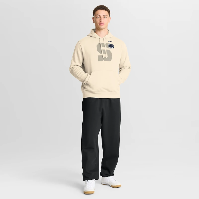 Sweat à capuche Nike Penn State Nittany Lions Campus Shadow crème pour homme