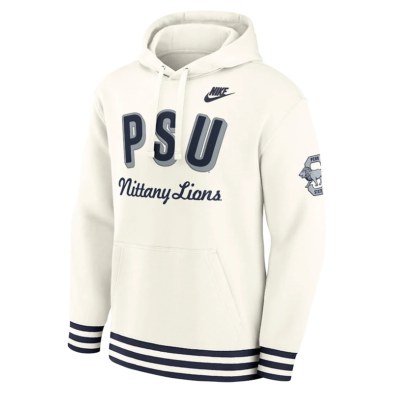 Sweat à capuche rétro Nike Penn State Nittany Lions Legacy pour homme, couleur crème