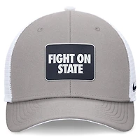 Casquette ajustable Nike Penn State Nittany Lions Local Rise Trucker pour hommes, gris/blanc
