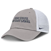 Men's Nike Gray Penn State Nittany Lions 2025 Gameday On-Field Club Adjustable Trucker Hat