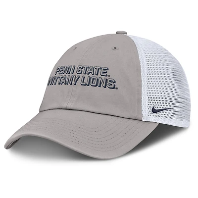 Men's Nike Gray Penn State Nittany Lions 2025 Gameday On-Field Club Adjustable Trucker Hat