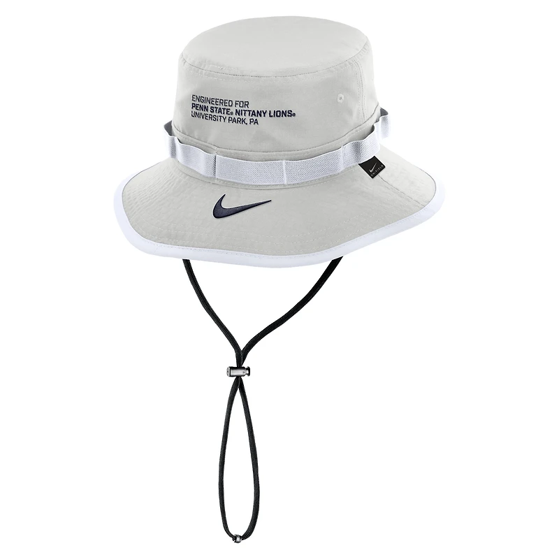 Men's Nike Gray Penn State Nittany Lions 2025 Sideline Apex Boonie Performance Bucket Hat