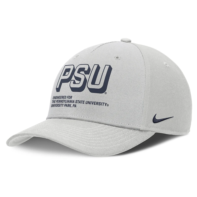 Casquette ajustable Nike grise Penn State Nittany Lions 2025 Sideline Dust Pinched Rise pour homme