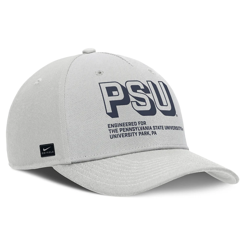 Men's Nike Gray Penn State Nittany Lions 2025 Sideline Dust Pinched Rise Adjustable Hat