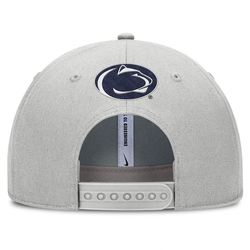 Men's Nike Gray Penn State Nittany Lions 2025 Sideline Dust Pinched Rise Adjustable Hat