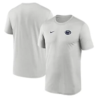 T-shirt Nike gris Penn State Nittany Lions 2025 Sideline avec petit logo Legend Dri-FIT pour homme
