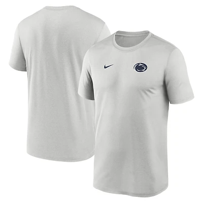 T-shirt Nike gris Penn State Nittany Lions 2025 Sideline pour homme avec petit logo Legend Performance
