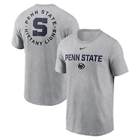 T-shirt Nike Campus 2-Hit gris chiné pour homme des Nittany Lions de Penn State