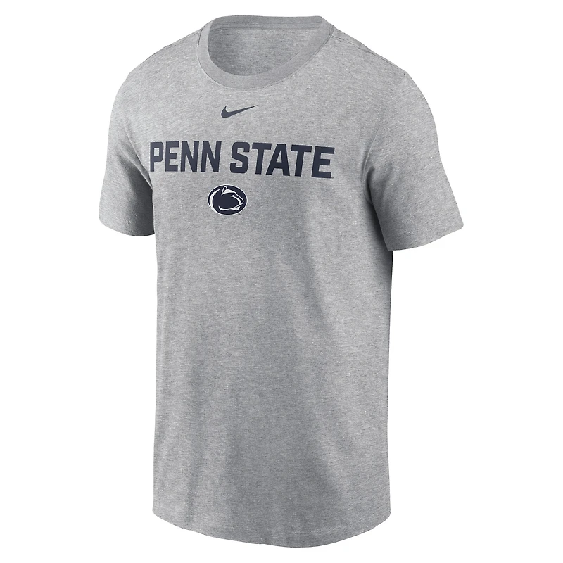 Men's Nike Heather Gray Penn State Nittany Lions Campus 2-Hit T-Shirt
