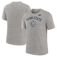 T-shirt Nike gris chiné pour homme Penn State Nittany Lions Legacy Arch Tri-Blend