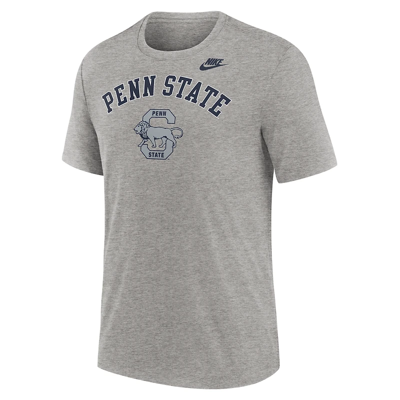 Men's Nike Heather Gray Penn State Nittany Lions Legacy Arch Tri-Blend T-Shirt