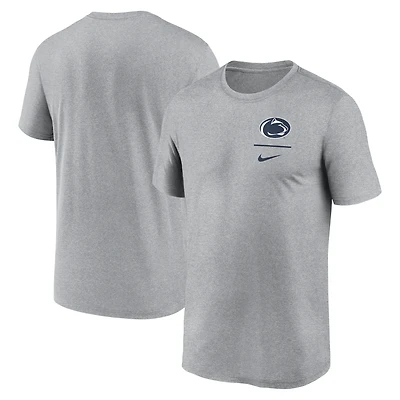 T-shirt Nike pour homme avec logo principal Penn State Nittany Lions, gris chiné