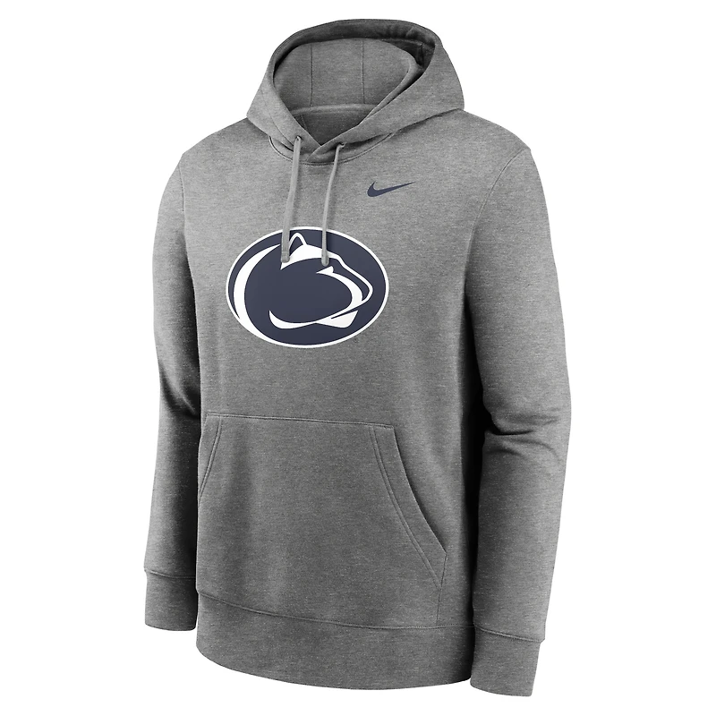 Men's Nike Heather Gray Penn State Nittany Lions Primetime Club Fleece Pullover Hoodie