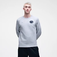 Sweat-shirt raglan Nike Tech Fleece Penn State Nittany Lions gris chiné pour homme