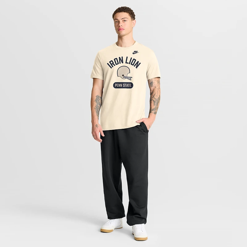 Men's Nike Natural Penn State Nittany Lions Legacy Arch Helmet T-Shirt