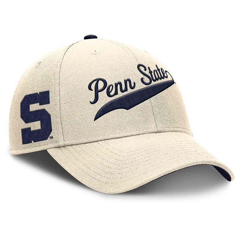 Casquette ajustable Nike Natural Penn State Nittany Lions Primetime Rise pour homme