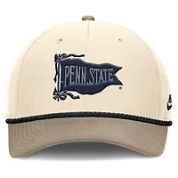 Men's Nike Natural Penn State Nittany Lions Rise Legacy Throwback Logo Adjustable Hat