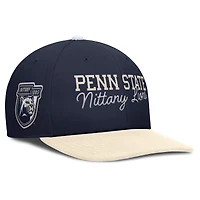 Men's Nike Navy/Cream Penn State Nittany Lions Pro Legacy Script Snapback Hat