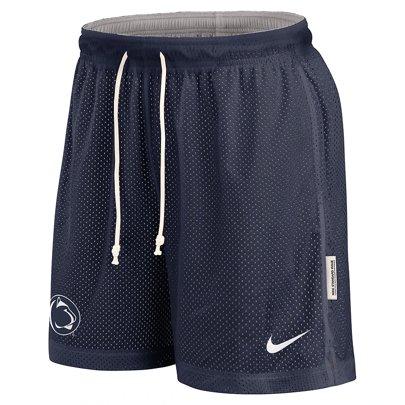Men's Nike Navy/Gray Penn State Nittany Lions Courtside Standard Issue Dri-FIT Reversible Shorts