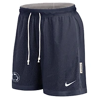 Men's Nike Navy/Gray Penn State Nittany Lions Courtside Standard Issue Dri-FIT Reversible Shorts