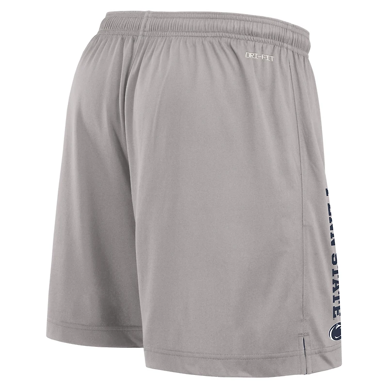 Men's Nike Navy/Gray Penn State Nittany Lions Courtside Standard Issue Dri-FIT Reversible Shorts