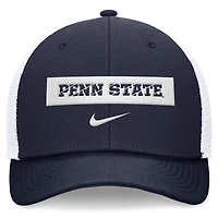Men's Nike Navy/White Penn State Nittany Lions 2024 Sideline Trucker Adjustable Hat