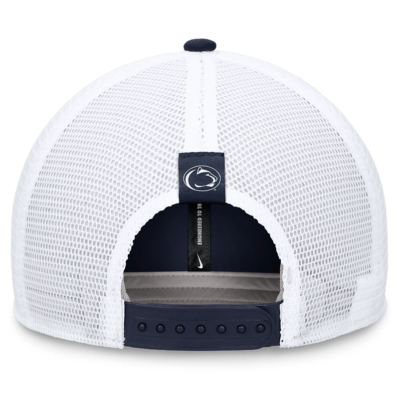 Men's Nike Navy/White Penn State Nittany Lions 2024 Sideline Trucker Adjustable Hat