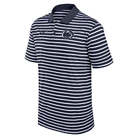 Polo Nike Dri-FIT rayé Primetime Victory pour homme, bleu marine/blanc, Penn State Nittany Lions
