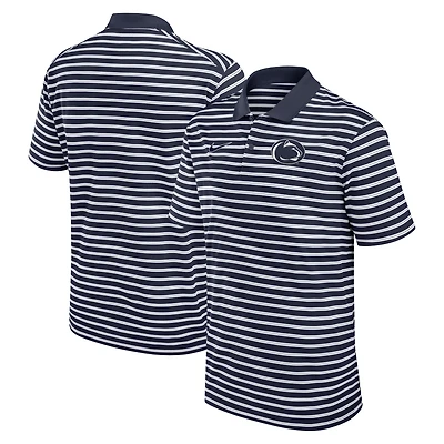 Polo Nike Dri-FIT rayé Primetime Victory pour homme, bleu marine/blanc, Penn State Nittany Lions