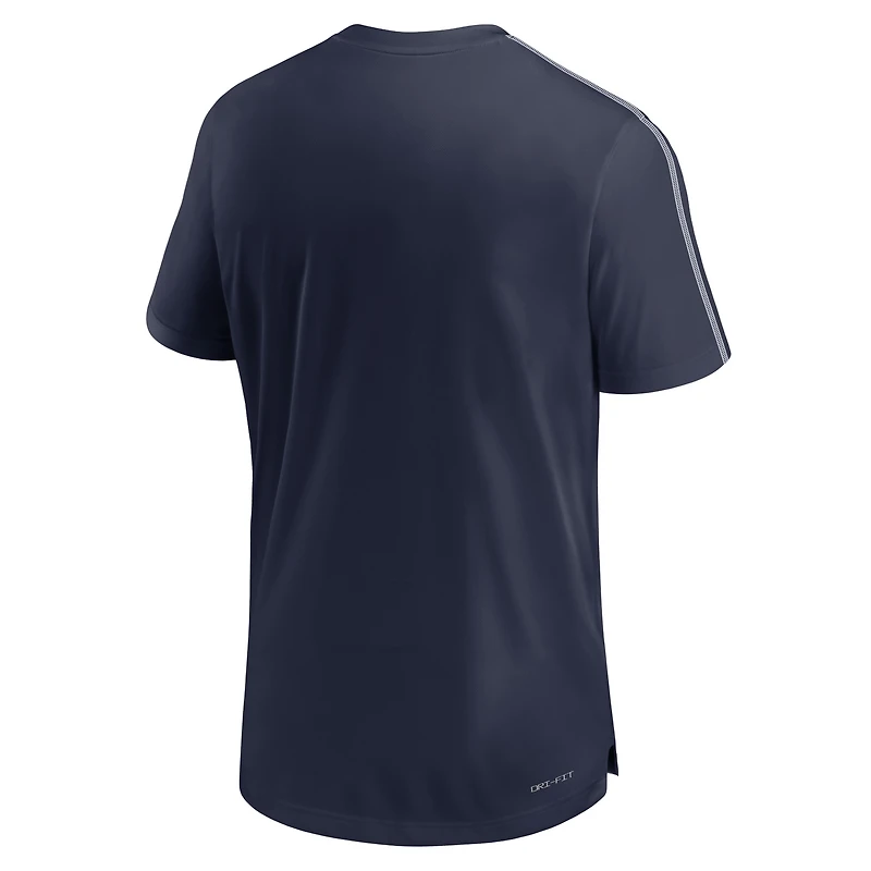 Men's Nike Navy Penn State Nittany Lions 2024 Sideline Coach Performance Top