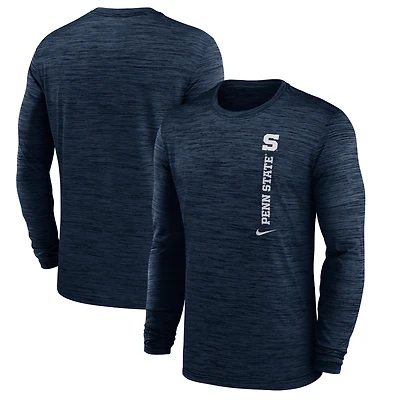 Men's Nike Navy Penn State Nittany Lions Sideline Velocity Performance Long Sleeve T-Shirt