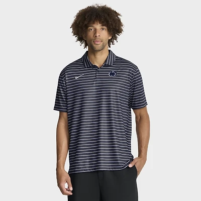 Men's Nike Navy Penn State Nittany Lions 2025 Coaches Premium Tour Stripe Dri-FIT Polo