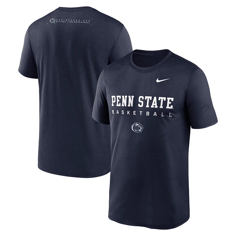 T-shirt Nike bleu marine Penn State Nittany Lions 2025 Courtside Basketball Legend Dri-FIT pour homme