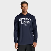 Men's Nike Navy Penn State Nittany Lions 2025 Sideline Dri-FIT Long Sleeve Hoodie T-Shirt