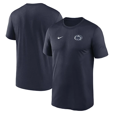 T-shirt Nike bleu marine Penn State Nittany Lions 2025 Sideline pour homme avec petit logo Legend Performance