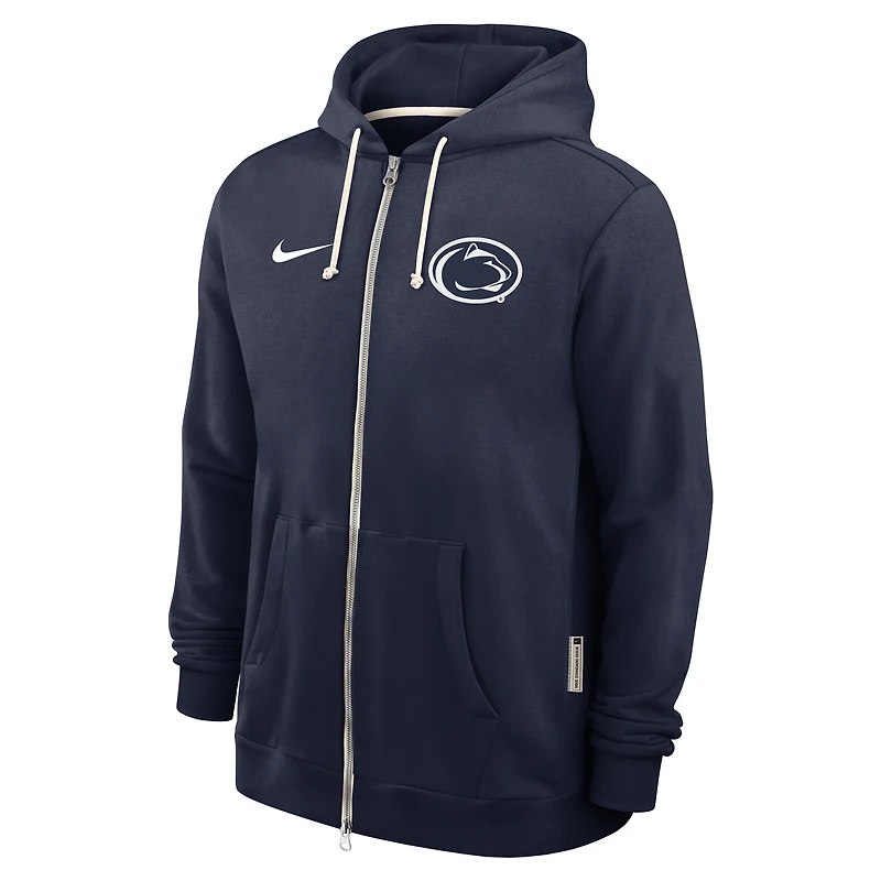 Men's Nike Navy Penn State Nittany Lions 2025 Sideline Standard Issue Dri-FIT Full-Zip Hoodie