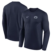Men's Nike Navy Penn State Nittany Lions 2026 Sideline Small Logo Legend Dri-FIT Long Sleeve T-Shirt