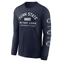 T-shirt Nike bleu marine à manches longues Penn State Nittany Lions Classic Location pour homme
