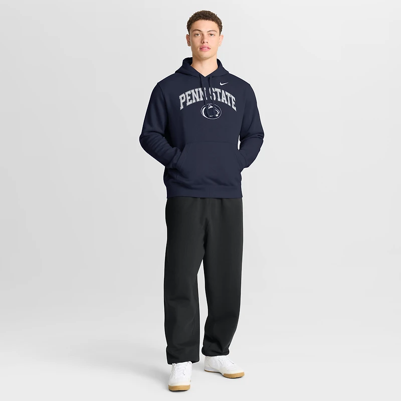 Men's Nike Navy Penn State Nittany Lions Club Fleece Arch Pullover Hoodie