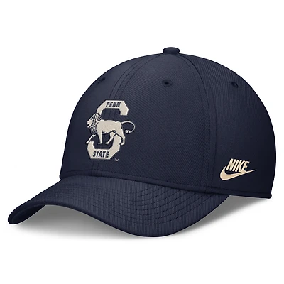 Men's Nike  Navy Penn State Nittany Lions Dri-FIT Vintage Rise Swooshflex Flex Hat