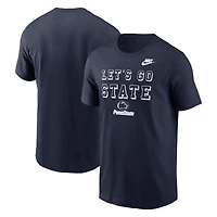 T-shirt Nike bleu marine Penn State Nittany Lions Legacy Nickname pour homme