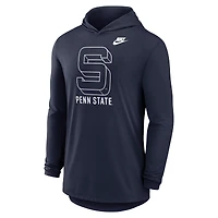 Men's Nike Navy Penn State Nittany Lions Legacy Tri-Blend Dri-FIT Long Sleeve Hoodie T-Shirt