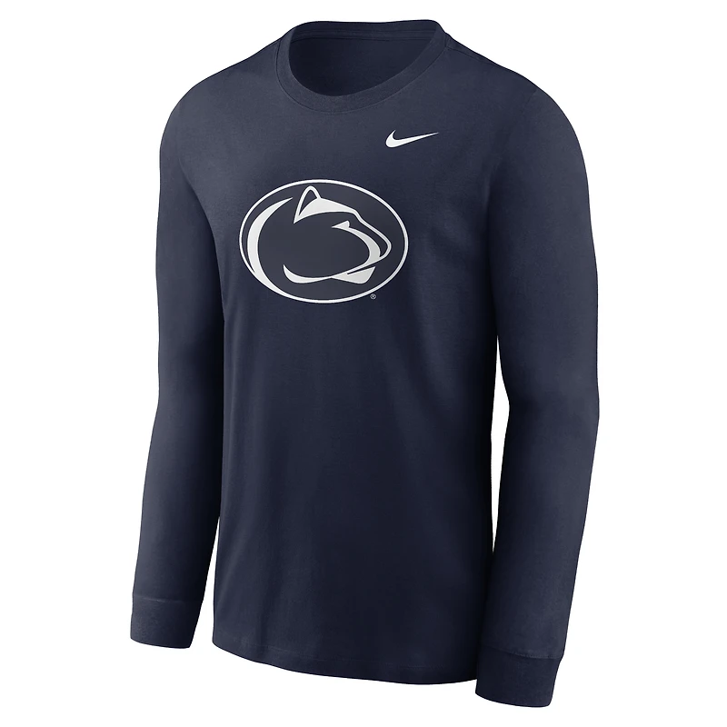 Men's Nike Navy Penn State Nittany Lions Primary Logo Long Sleeve T-Shirt