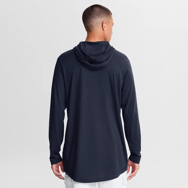 Men's Nike Navy Penn State Nittany Lions Primetime Arch Tri-Blend Dri-FIT Long Sleeve Hooded T-Shirt