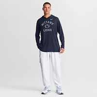 Men's Nike Navy Penn State Nittany Lions Primetime Arch Tri-Blend Dri-FIT Long Sleeve Hooded T-Shirt
