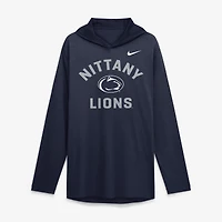 Men's Nike Navy Penn State Nittany Lions Primetime Arch Tri-Blend Dri-FIT Long Sleeve Hooded T-Shirt