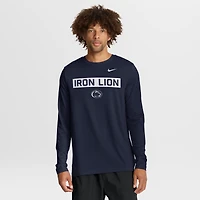 T-shirt Nike bleu marine Penn State Nittany Lions Primetime Campus 2-Hit Legend Dri-FIT à manches longues pour homme