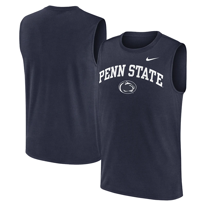 Men's Nike Navy Penn State Nittany Lions Primetime Legend Arch Dri-FIT Muscle Tank Top